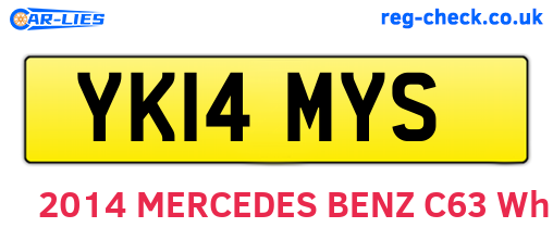 YK14MYS are the vehicle registration plates.