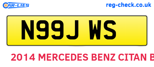 N99JWS are the vehicle registration plates.