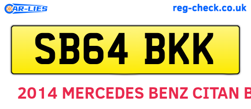 SB64BKK are the vehicle registration plates.