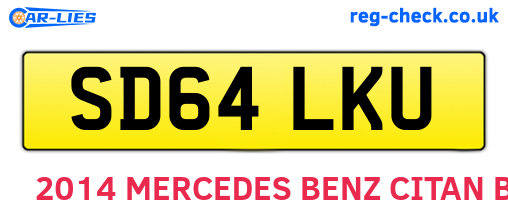 SD64LKU are the vehicle registration plates.