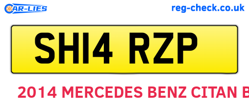 SH14RZP are the vehicle registration plates.