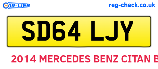 SD64LJY are the vehicle registration plates.