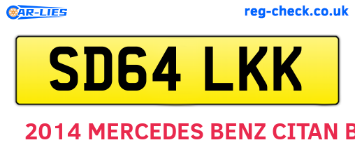 SD64LKK are the vehicle registration plates.