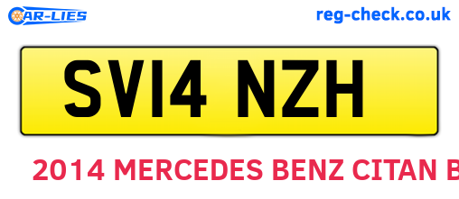 SV14NZH are the vehicle registration plates.