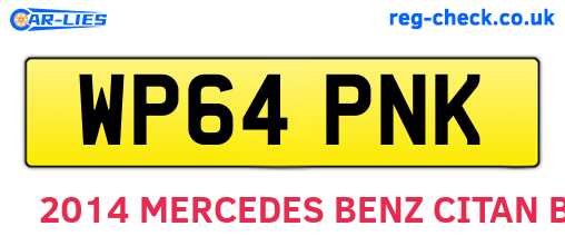 WP64PNK are the vehicle registration plates.