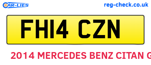 FH14CZN are the vehicle registration plates.