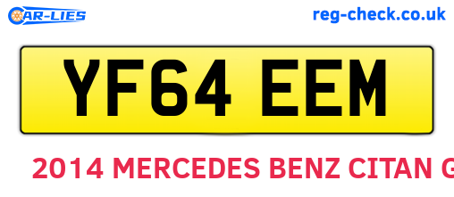 YF64EEM are the vehicle registration plates.