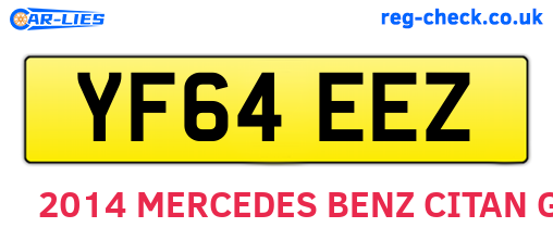 YF64EEZ are the vehicle registration plates.