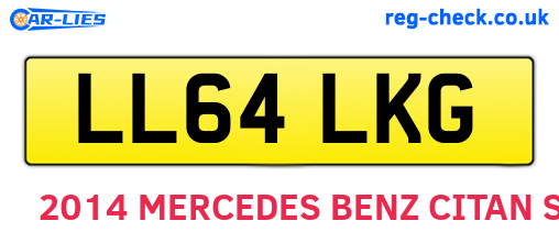 LL64LKG are the vehicle registration plates.