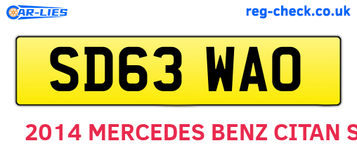 SD63WAO are the vehicle registration plates.