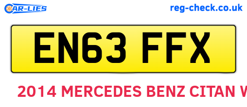 EN63FFX are the vehicle registration plates.