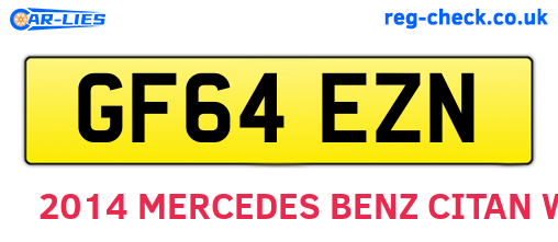 GF64EZN are the vehicle registration plates.