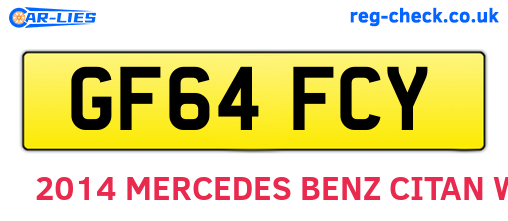 GF64FCY are the vehicle registration plates.