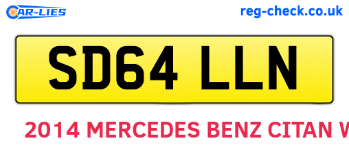 SD64LLN are the vehicle registration plates.