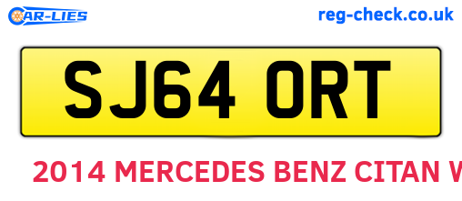 SJ64ORT are the vehicle registration plates.