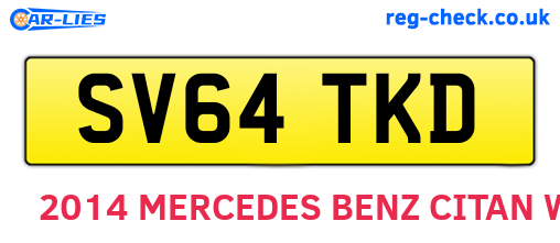 SV64TKD are the vehicle registration plates.