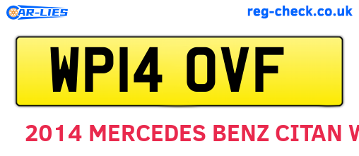 WP14OVF are the vehicle registration plates.