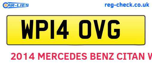 WP14OVG are the vehicle registration plates.