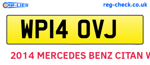 WP14OVJ are the vehicle registration plates.