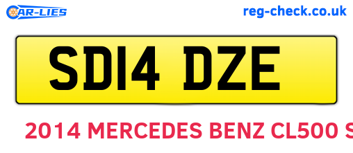 SD14DZE are the vehicle registration plates.