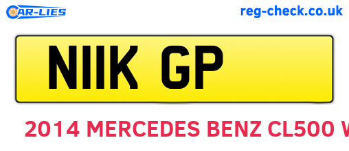 N11KGP are the vehicle registration plates.