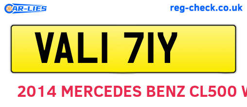 VAL171Y are the vehicle registration plates.