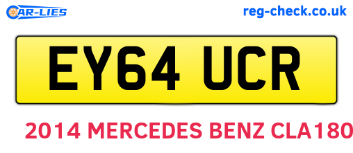 EY64UCR are the vehicle registration plates.