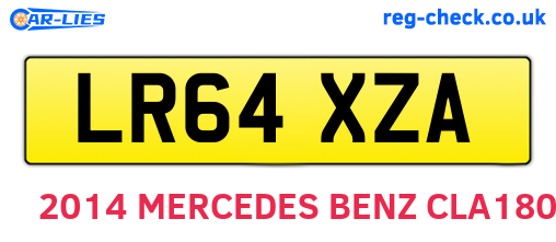 LR64XZA are the vehicle registration plates.