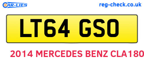 LT64GSO are the vehicle registration plates.