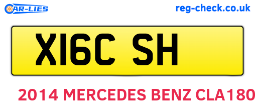 X16CSH are the vehicle registration plates.