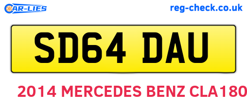 SD64DAU are the vehicle registration plates.