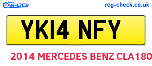 YK14NFY are the vehicle registration plates.