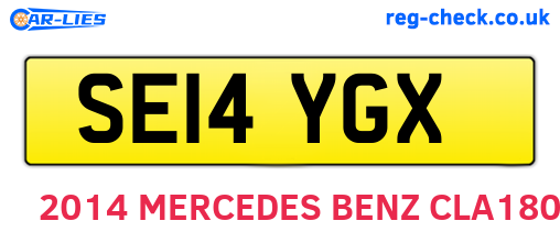 SE14YGX are the vehicle registration plates.