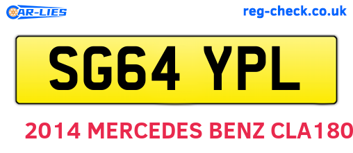 SG64YPL are the vehicle registration plates.