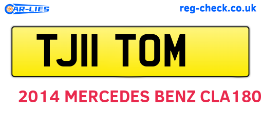 TJ11TOM are the vehicle registration plates.