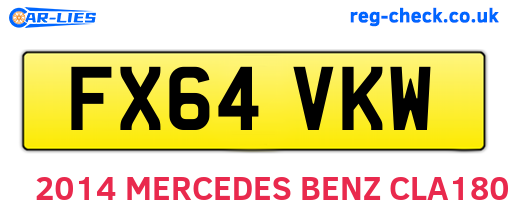 FX64VKW are the vehicle registration plates.
