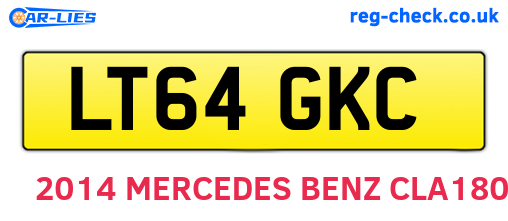 LT64GKC are the vehicle registration plates.