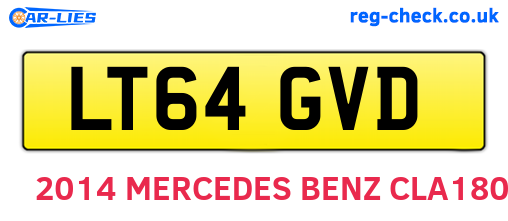 LT64GVD are the vehicle registration plates.