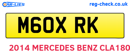 M60XRK are the vehicle registration plates.