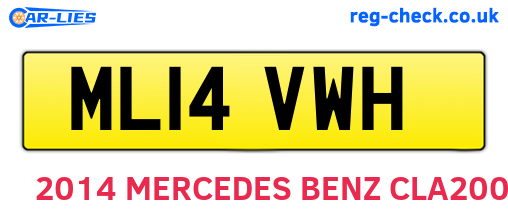 ML14VWH are the vehicle registration plates.
