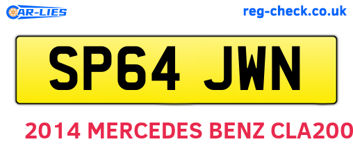 SP64JWN are the vehicle registration plates.