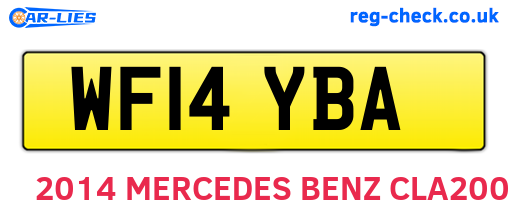 WF14YBA are the vehicle registration plates.