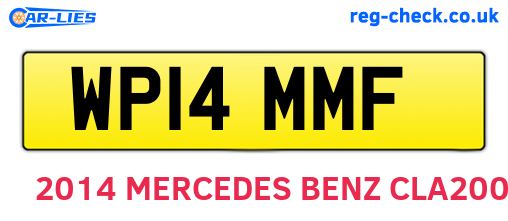 WP14MMF are the vehicle registration plates.