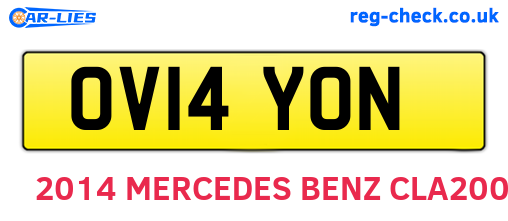 OV14YON are the vehicle registration plates.