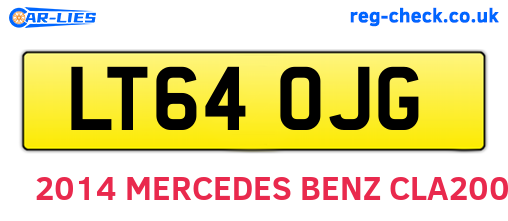 LT64OJG are the vehicle registration plates.