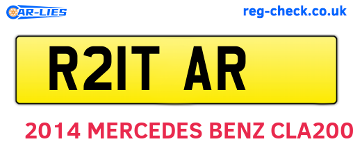 R21TAR are the vehicle registration plates.