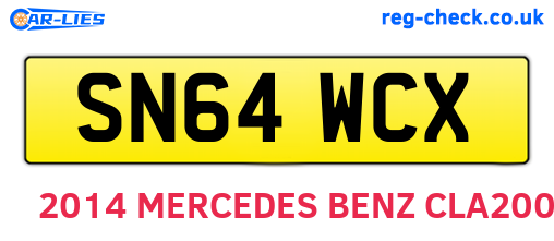SN64WCX are the vehicle registration plates.
