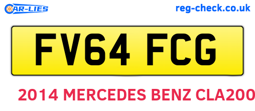FV64FCG are the vehicle registration plates.
