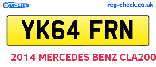 YK64FRN are the vehicle registration plates.