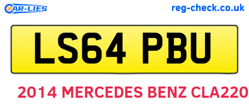 LS64PBU are the vehicle registration plates.